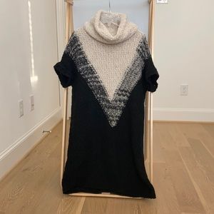 Black and ivory sweater dress